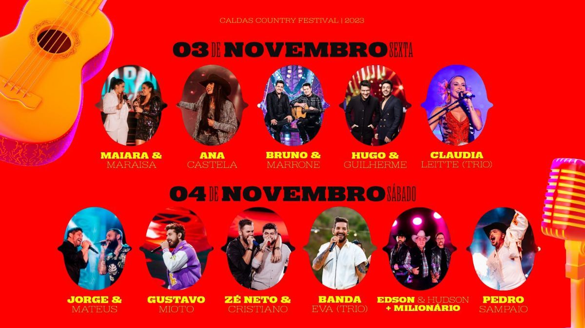 CALDAS COUNTRY FESTIVAL DIVULGA LINE-UP